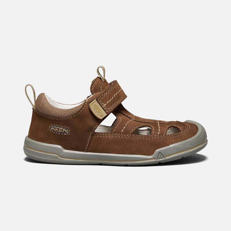 Keen Sprout Fisherman Trekkingsandalen Kinder DE-76802 Dark Earth/Inca Gold - Keen Kinderschuhe Brau